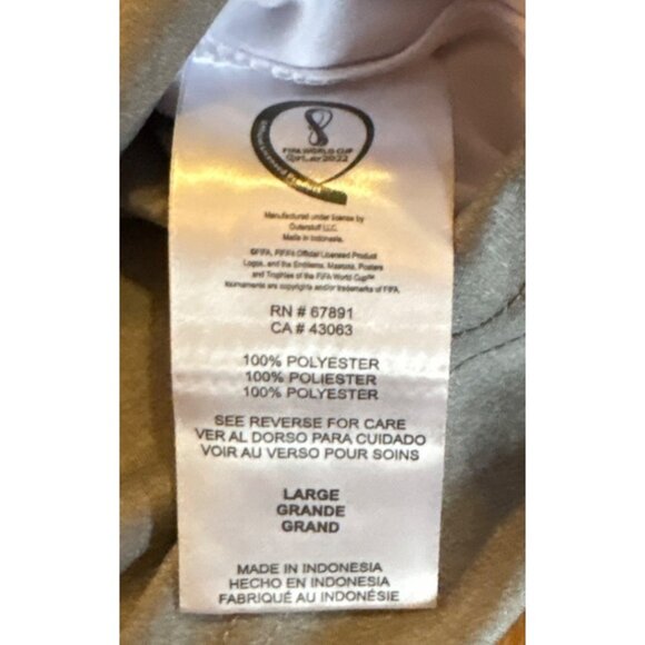 FIFA World Cup Qatar 2022 Netherlands Licensed Gray & White Mens T-Shirt Large - Picture 6 of 8